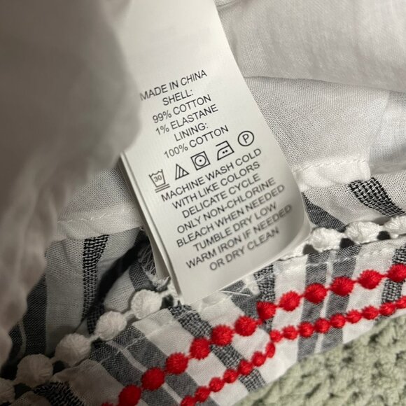 BROOME STREET Kate Spade New York Striped Embroidered Trapeze Dress - Picture 7 of 7